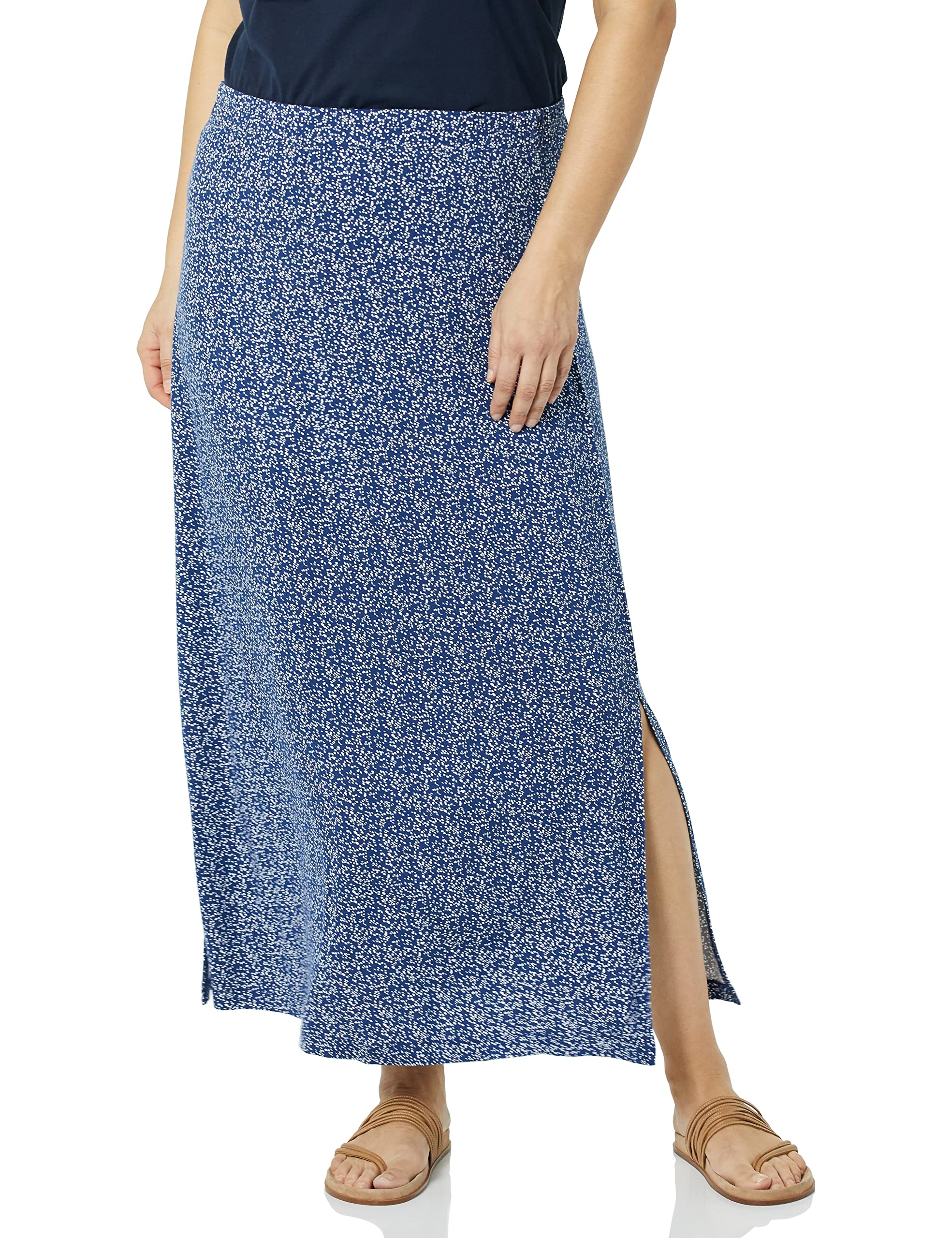 Amazon Essentials Women's Lightweight Knit Maxi Skirt - Comfortable Stretchy Long Skirt for Casual Wear, Travel & Summer Outfits