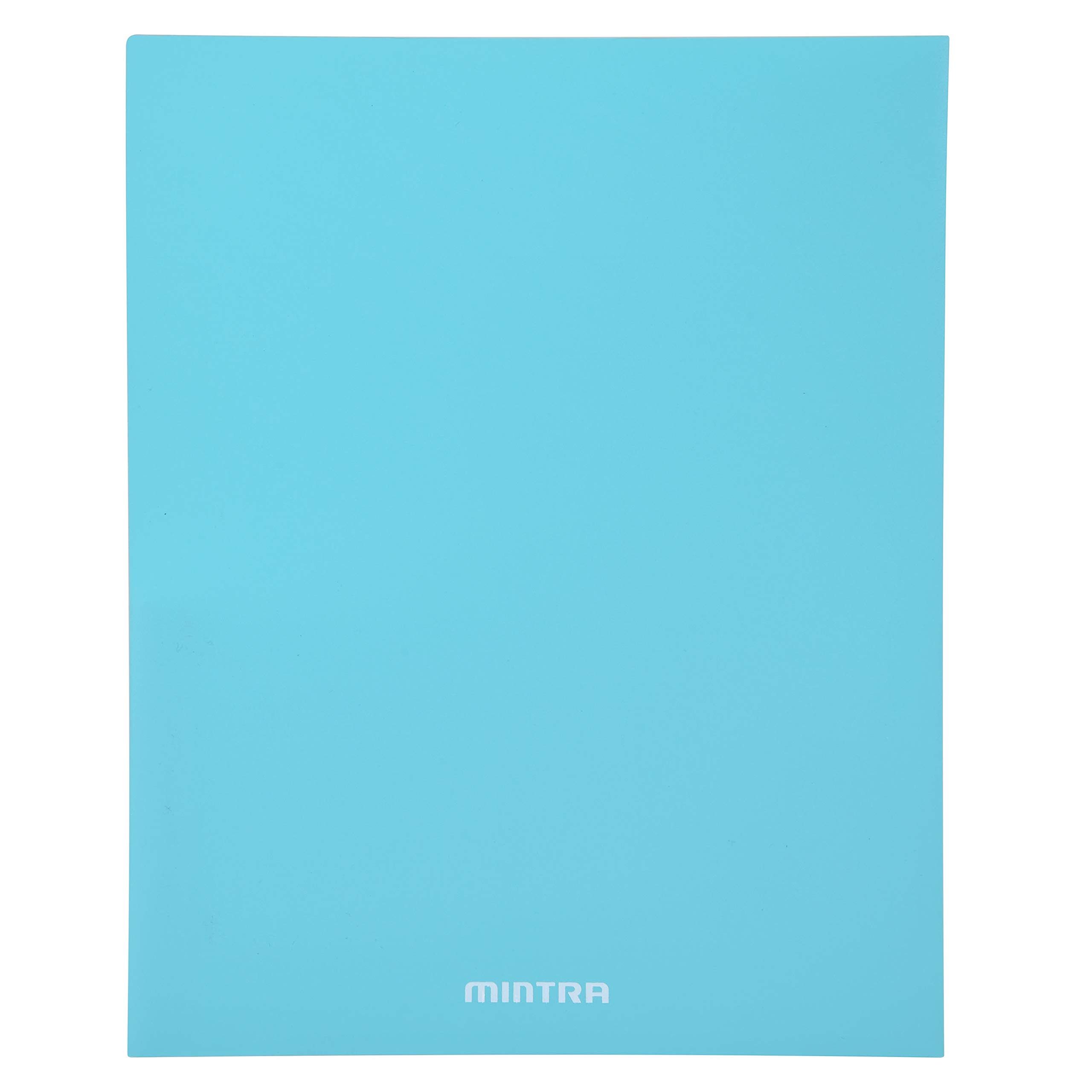Mintra Office Poly Pocket Folders - 8 Pack Teal Blue Plastic Document Holders for School, Business & Organization - Perfect for Filing, Presentations & Paper Storage