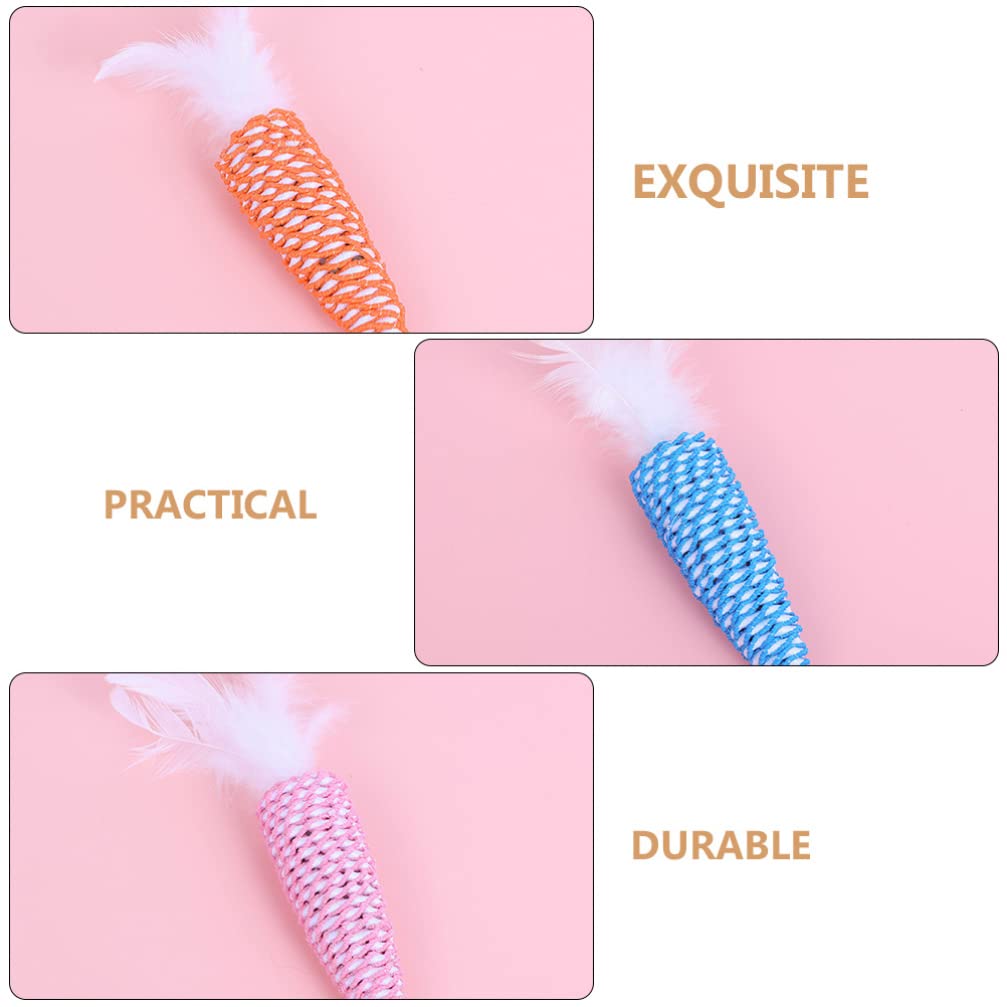 Balacoo 4-Pack Cat Carrot Chew Toys - Dental Chew Ball & Braided Rope Catnip Toys for Kittens and Small Dogs - Interactive Indoor Play, Teething Relief, and Stress Relief for Pets