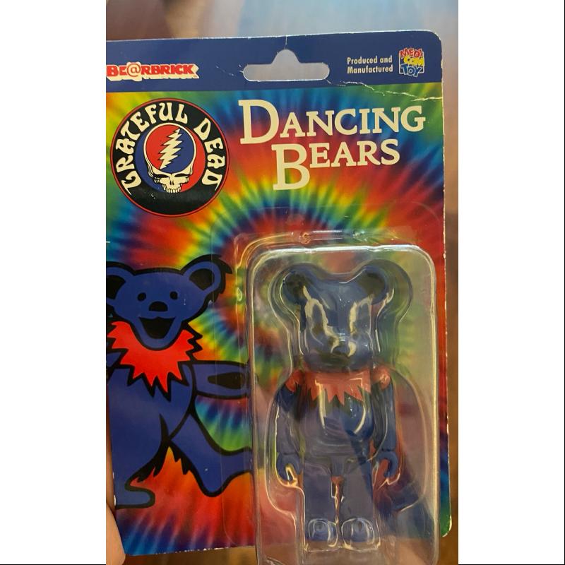Limited Edition Bearbrick X Grateful Dead Dancing Bears Blue 100% Medicom Be@rbrick Collectible Figure - Perfect for Display, Gifts & Pop Culture Enthusiasts