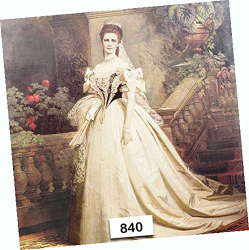 Victorian Vintage Floral Paper Napkins - Decorative Luncheon Napkins 6.5x6.5 Inch, Set of 4 - Perfect for Tea Parties, Bridal Showers & Elegant Dining Decor