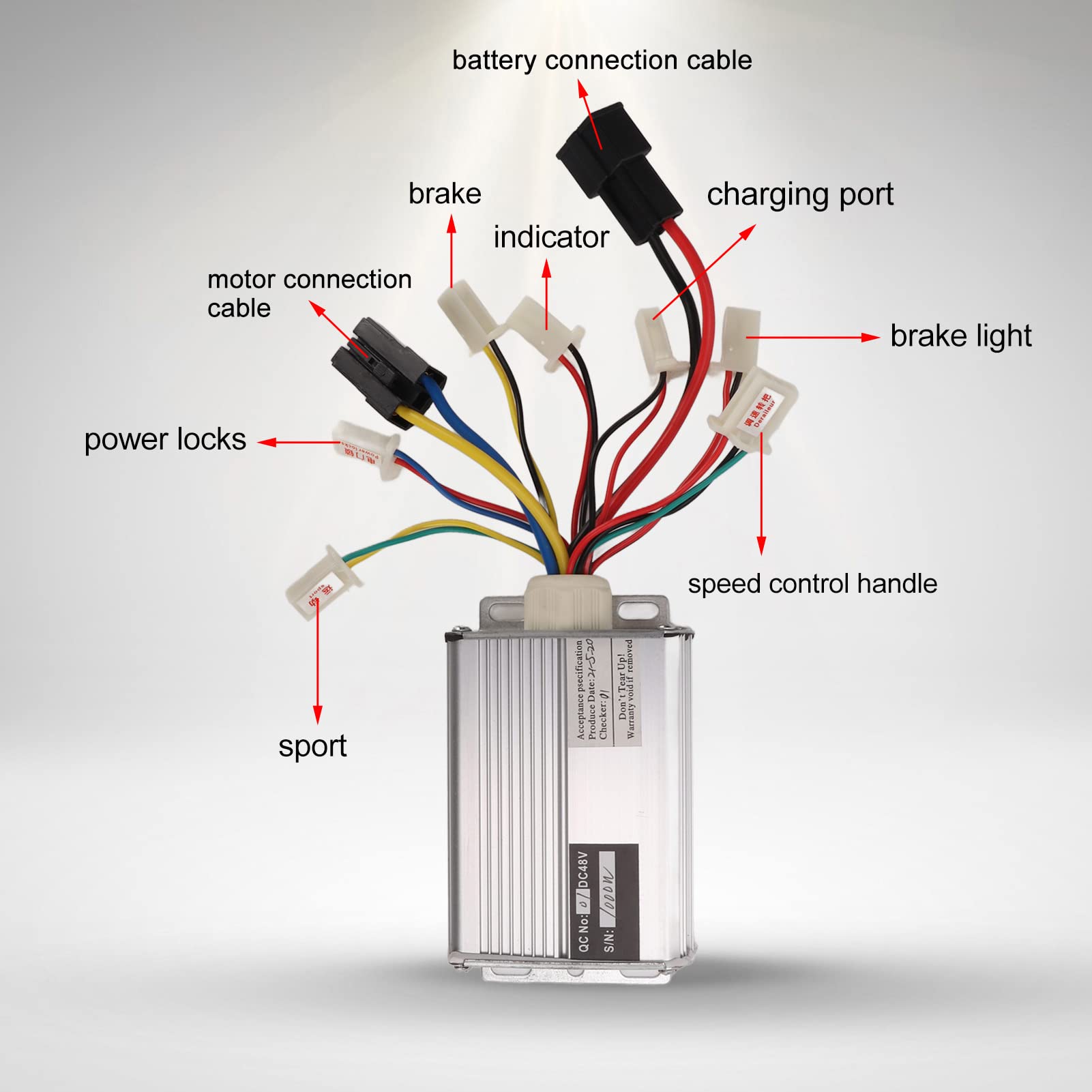 48V 1000W Brush Motor Speed Controller - Electric Bike & Scooter Speed Regulator Modulator Box for DC Motors | Perfect for DIY E-Bike Upgrades & Scooter Repairs