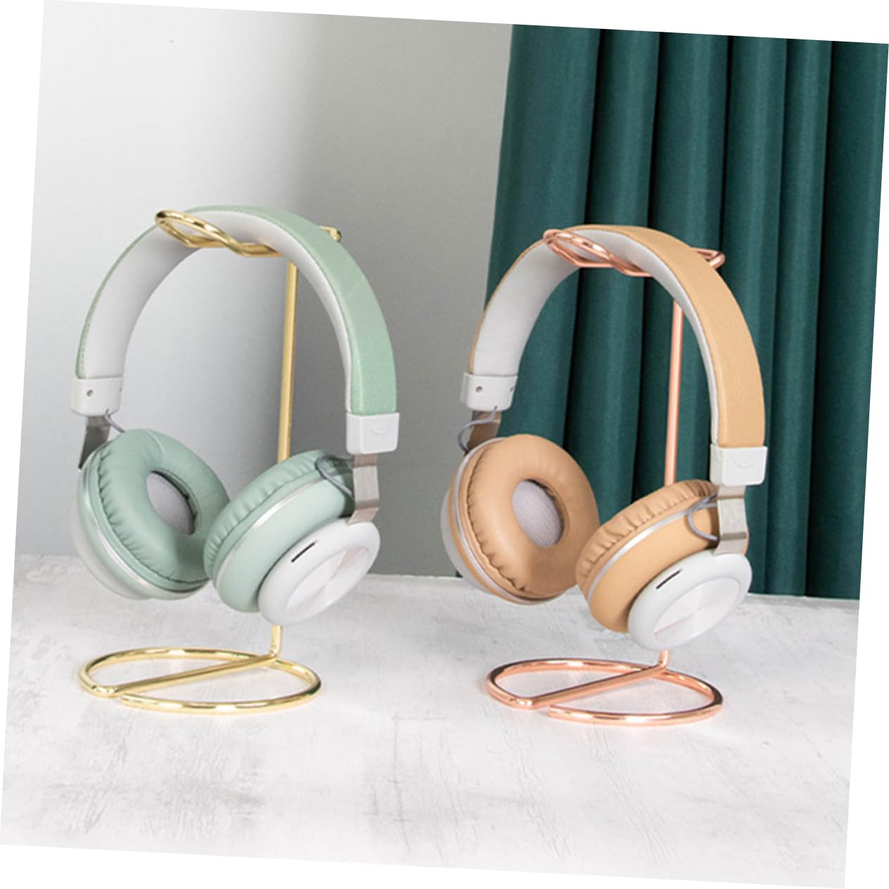 KOMBIUDA Heavy Duty Metal Headphone Stand - Dual Hook Desk Organizer for Gaming Headphones & Accessories | Perfect for Gamers, Streamers & Office Workspaces