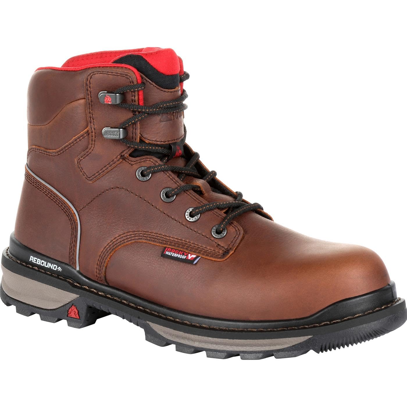 ROCKY Rams Horn Waterproof Work Boots for Men - Steel Toe, Slip Resistant, Comfortable Safety Shoes for Construction, Hiking & Outdoor Work