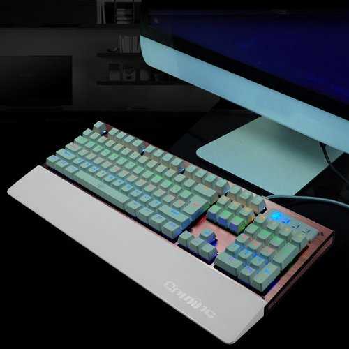 104-Key Blue Switch USB Wired Backlit Mechanical Gaming Keyboard for PC - Perfect for Gaming, Typing & Office Work