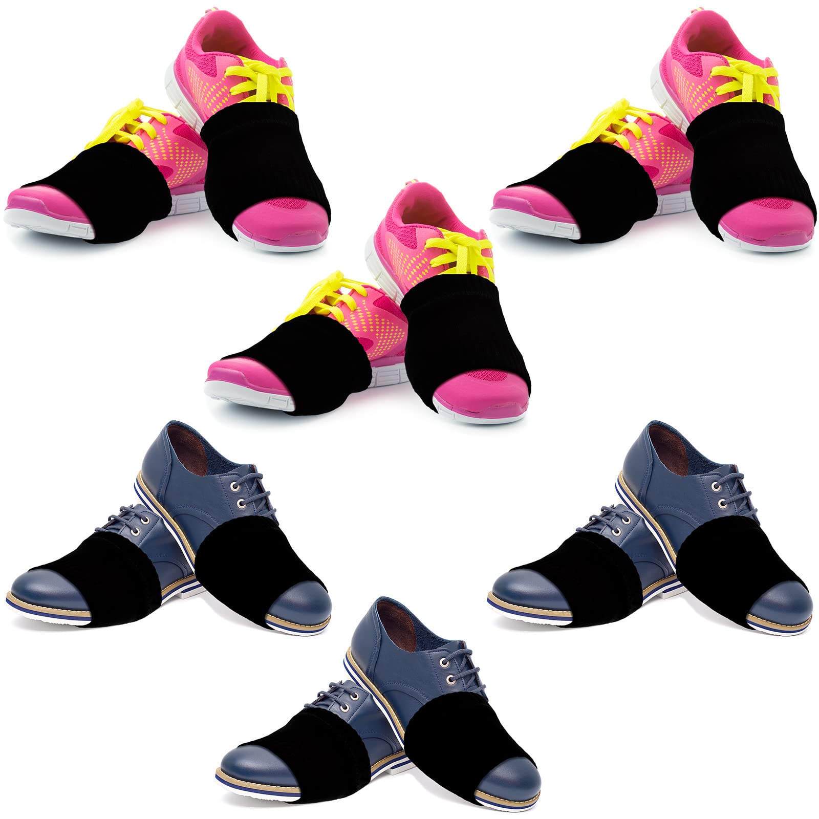6 Pairs Non-Slip Dance Shoe Socks for Ballet, Jazz & Ballroom - Smooth Floor Shoe Covers with Grips for Dancers - Perfect for Studio Practice, Performances & Home Dancing