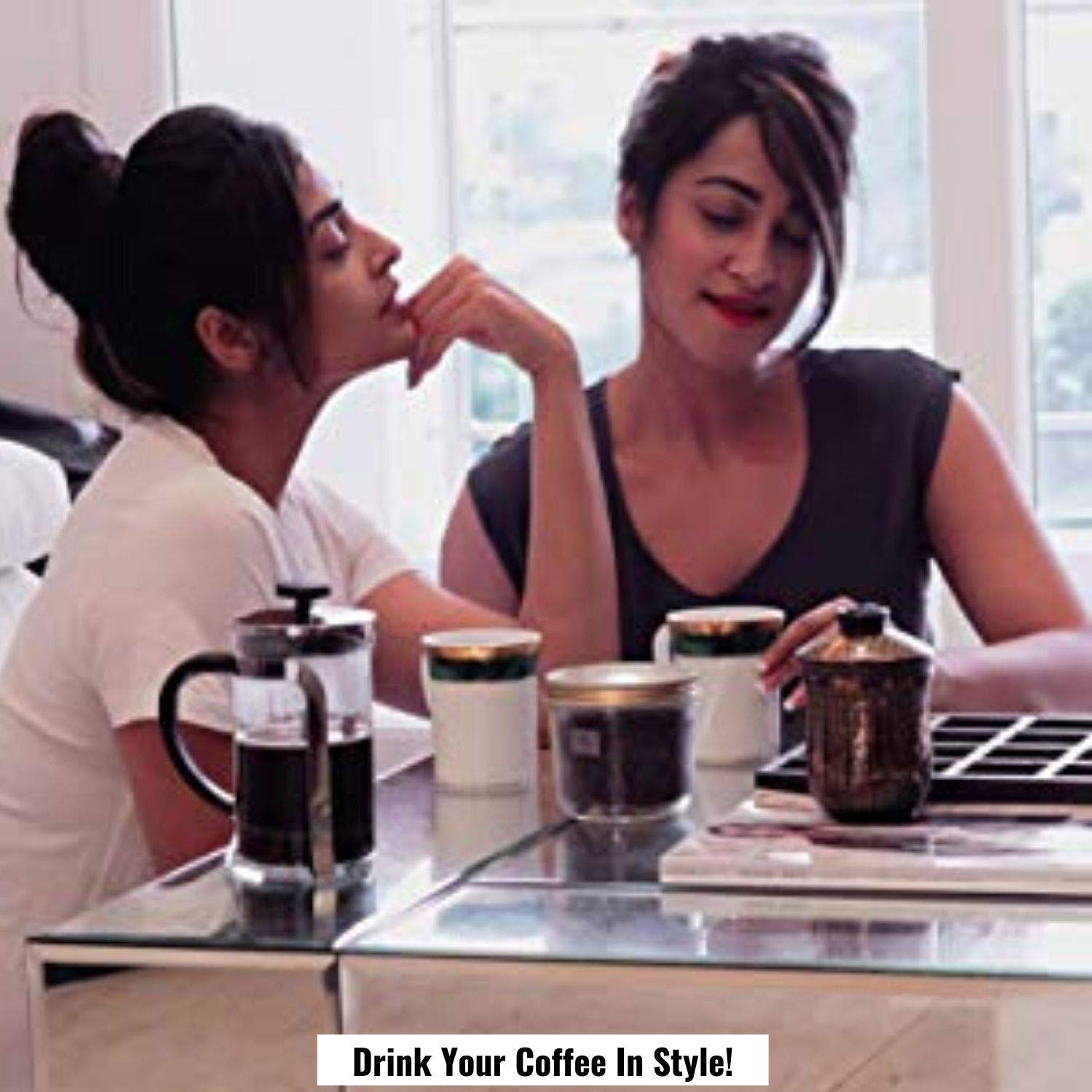InstaCuppa French Press Coffee Maker - 600ml Stainless Steel with 4-Stage Filtration System | Perfect for Home, Office & Camping | Makes Rich & Flavorful Coffee