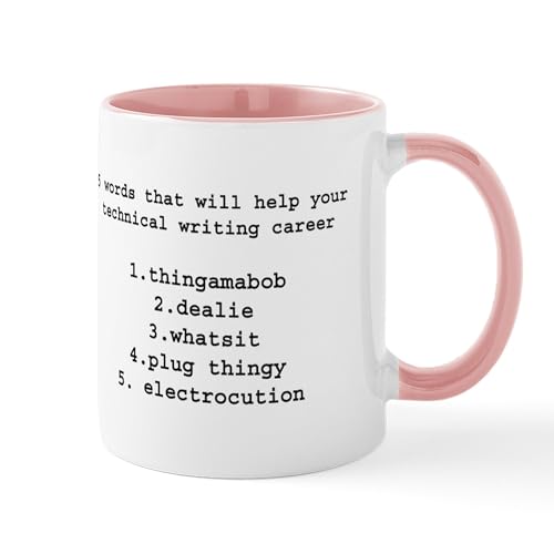 White/Pink Inside - Technical Writers Mug