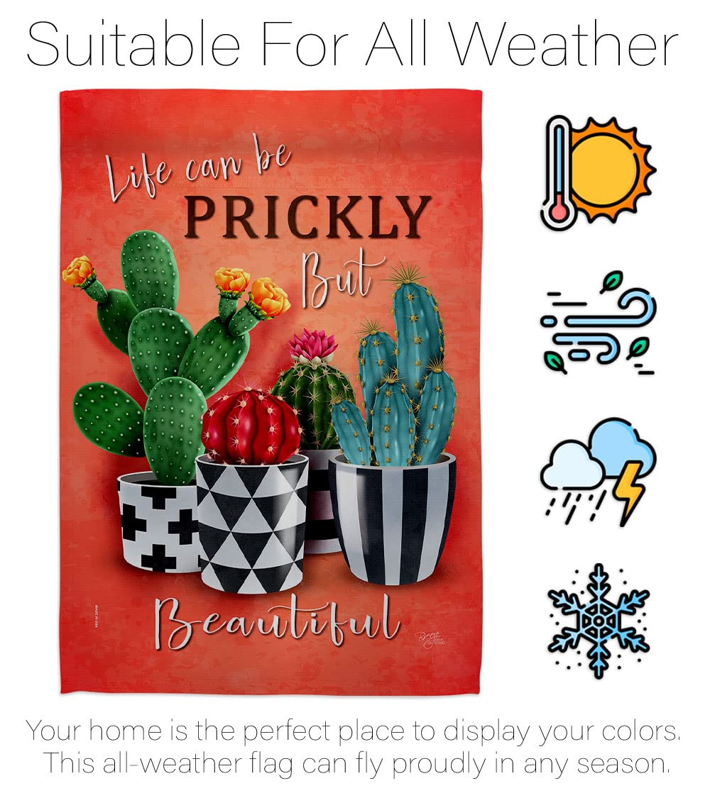 Southwest Desert Cactus Garden Flag - Double-Sided Yard Decor for Home & Gifts