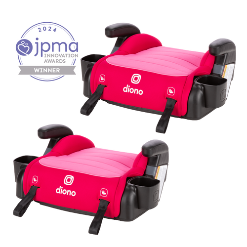 Diono Connect3 RXT Backless Booster Car Seat with LATCH System - 2 Pack for Kids Travel Safety | Perfect for School Drop-offs, Road Trips & Everyday Commuting