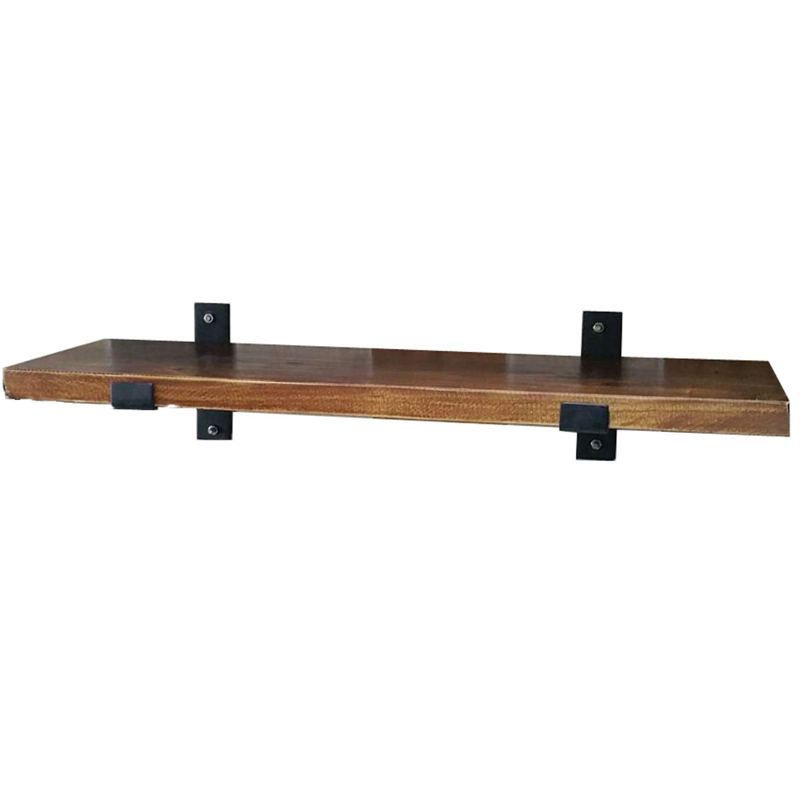 Heavy Duty Narrow Floating Shelf with Brackets - 80cm Rustic Wall Mounted Shelf for Kitchen, Bathroom & Living Room - Perfect for Books, Decor, Utensils & Picture Display - Durable Houseware Storage Solution