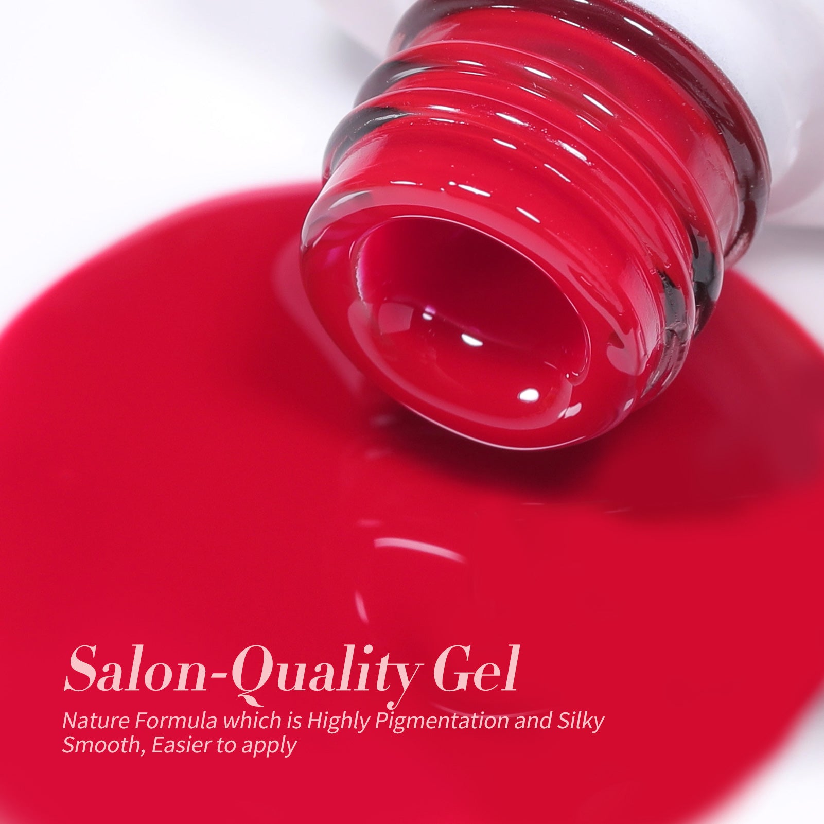 4 Colors Red Milky Jelly Gel Polish - Ruby Regalia 7ml Nail Art Kit for Home & Salon Manicure, Long Lasting UV LED Soak Off Gel Polish for Women