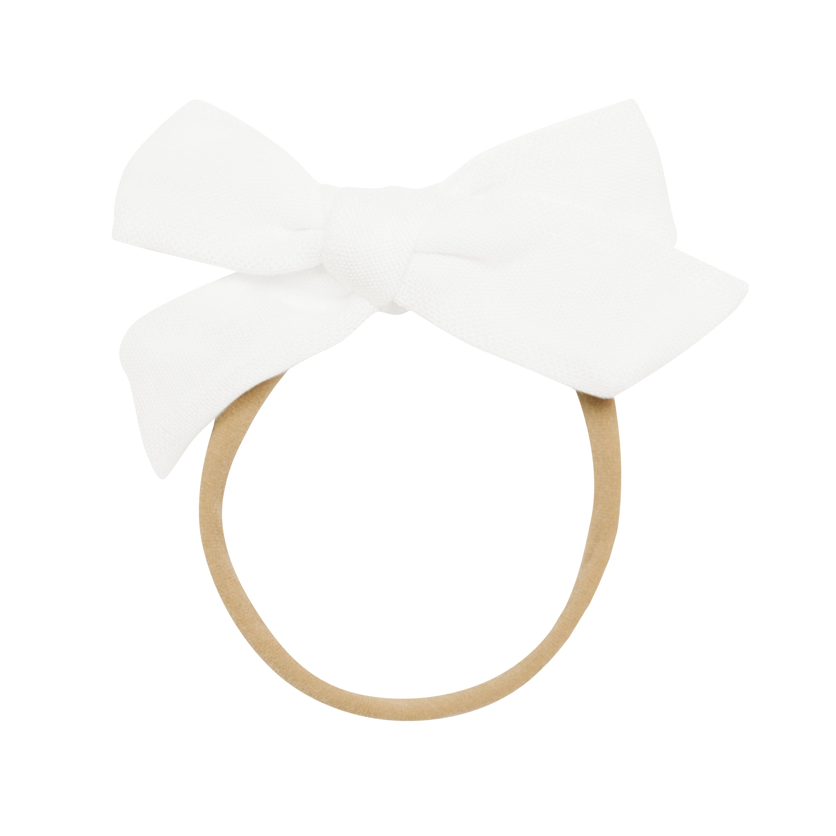 Eco-Friendly Bamboo Muslin Medium Hair Bow in Cloud - Perfect for Baby Girls, Toddlers & Kids' Outfits, Parties & Photo Shoots