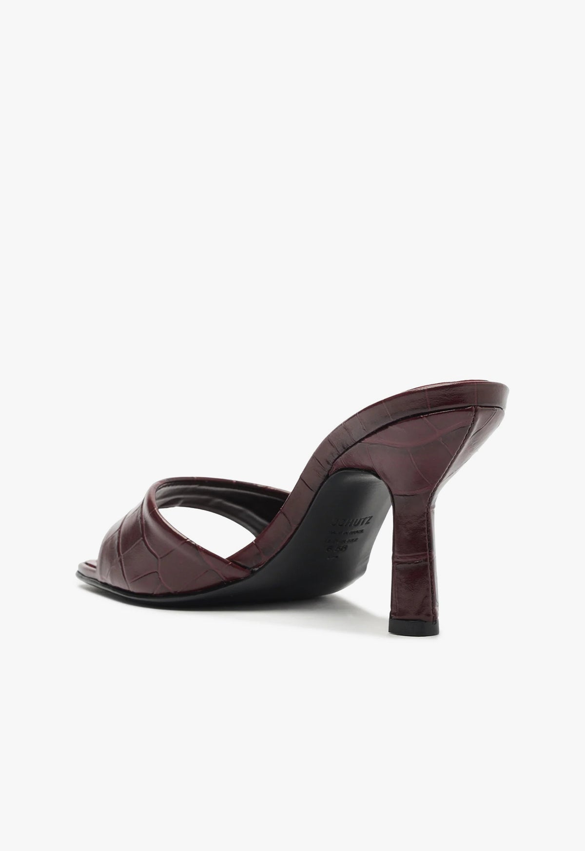 Posseni Casual Crocodile Embossed Leather Sandals with Mid Heel (F24) - Women's Comfortable Summer Shoes for Beach, Vacation & Everyday Wear | Style S2093200520012