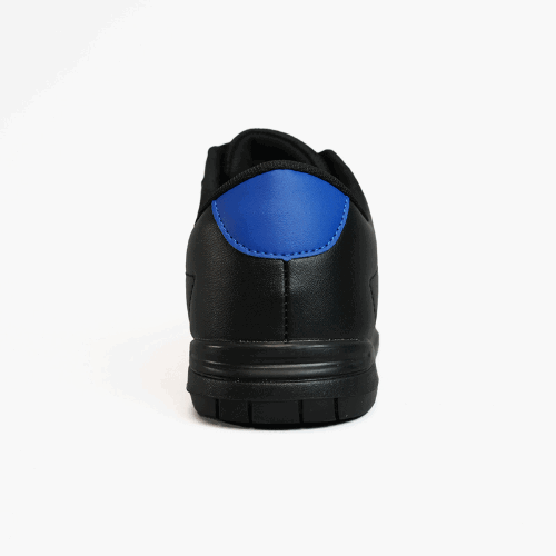ELITE Men's Black & Royal Athletic Bowling Shoes - Universal Sliding Soles for Right/Left Handed Bowlers - Comfortable Lace-Up Design for League Play & Tournament Use