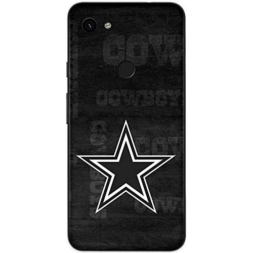 Google Pixel 3a XL Phone Skin - NFL Dallas Cowboys Black & White Design for Sports Fans
