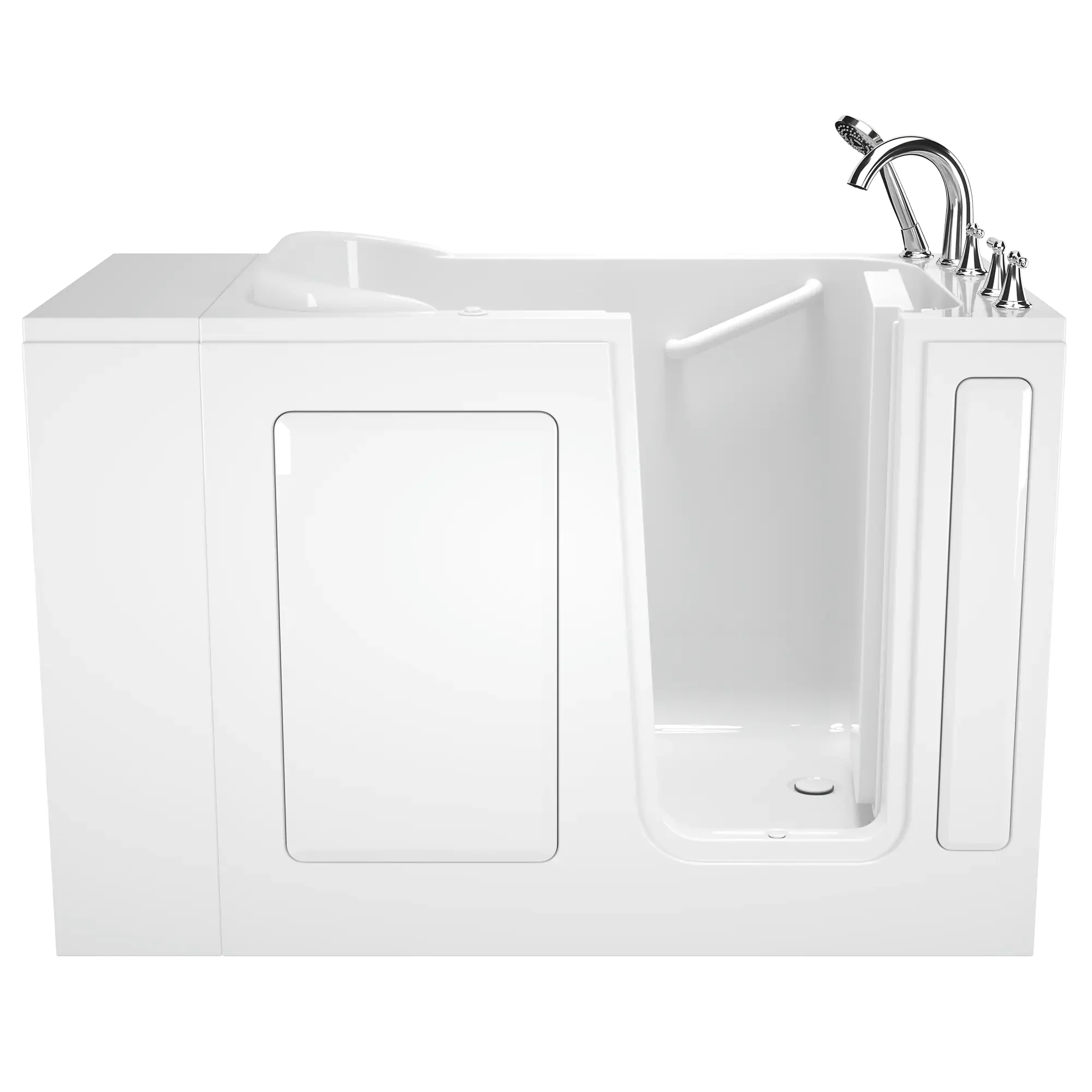 48 x 28 Inch Gelcoat Walk-In Bathtub with Air Spa System - Right Hand Drain & Faucet - Ideal for Elderly & Mobility Impaired - Non-Slip Safety Bathing Solution