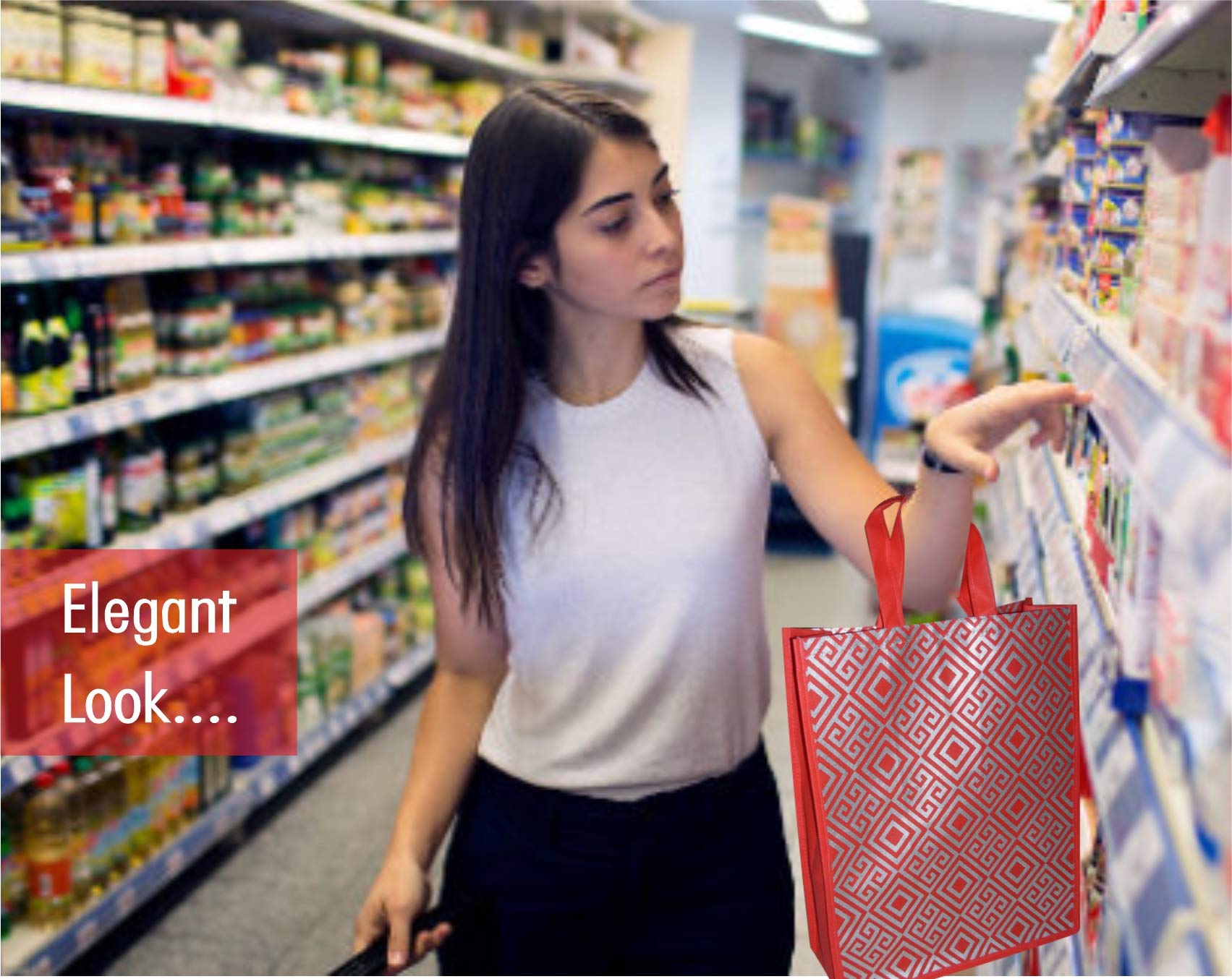 A&A Bags 10-Pack Durable Reusable Shopping Tote Bags - Eco-Friendly Grocery, Beach & Travel Carry All - Perfect for Shopping, Picnics & Daily Errands