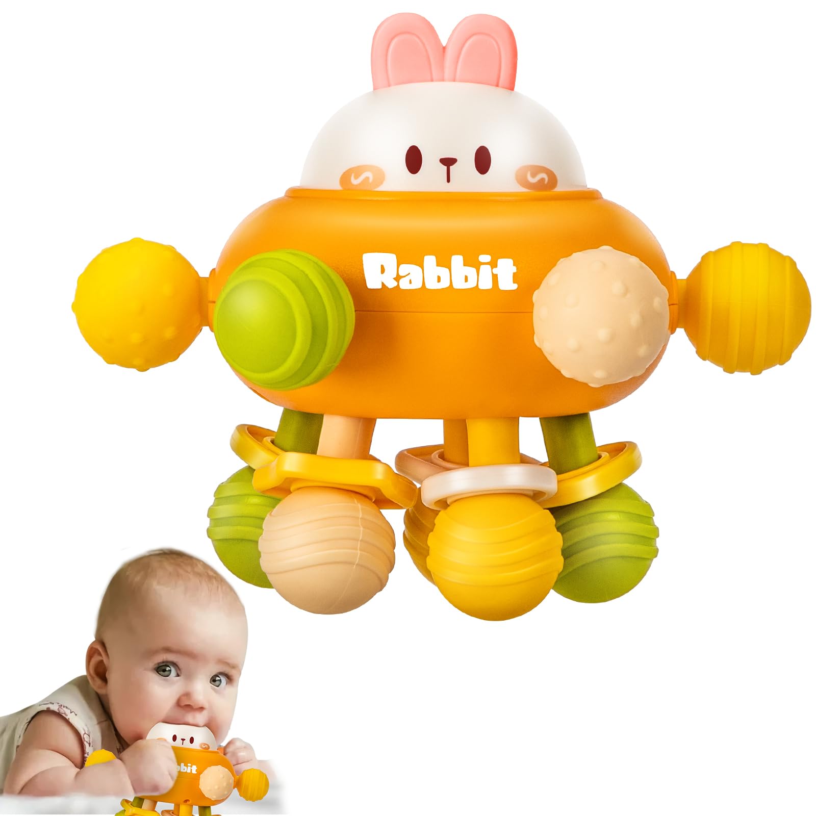 Easter Baby Teething Toys for 0-12 Months - Montessori Sensory Teethers & Rattles for Newborns, Infants, Boys & Girls (0-18 Months) - Perfect Easter Basket Stuffers & Baby Shower Gifts - Ideal for Soothing Sore Gums & Early Learning Play