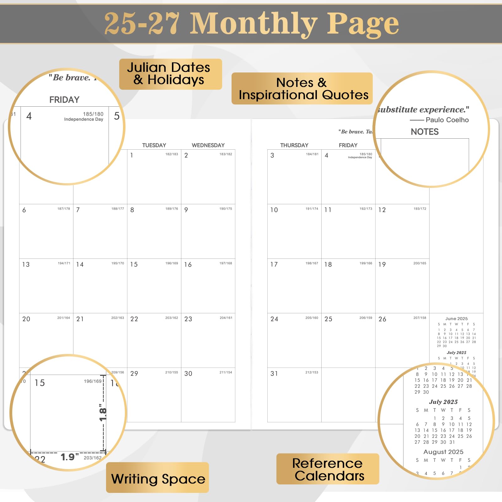 2025-2027 Monthly Planner Calendar - 2 Year Academic Planner from July 2025 to June 2027 | 9