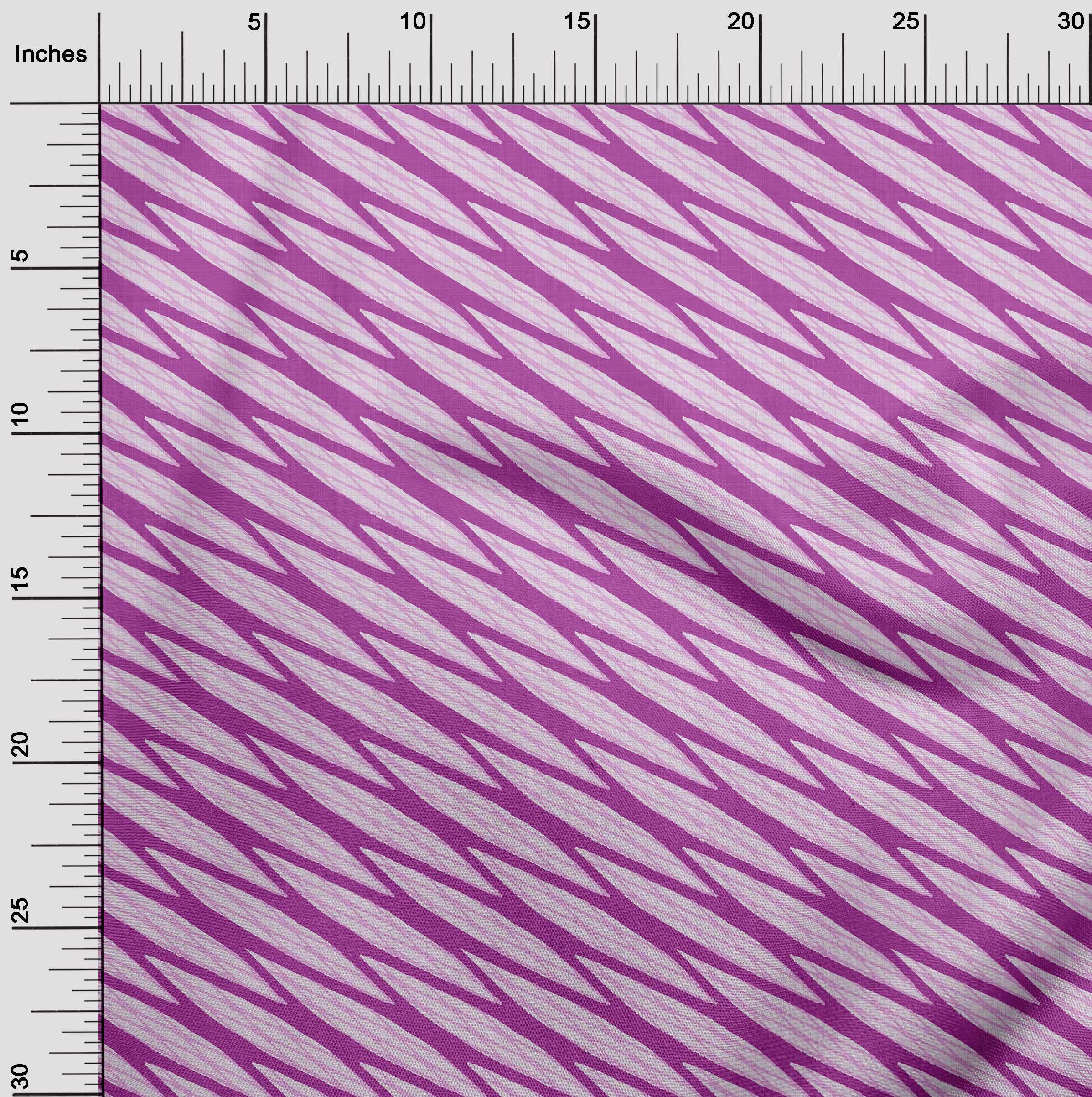 oneOone Cotton Poplin Fuschia Pink Abstract Stripe Dress Fabric - 42 Inch Wide by The Yard | Perfect for Summer Dresses, Skirts & DIY Fashion Projects