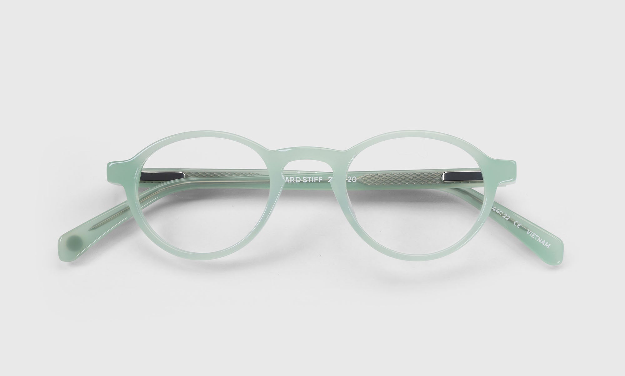 Board Stiff Narrow Color 20 Milky Mint Front and Temples Eyeglass Frames - Lightweight Comfortable Glasses for Reading & Computer Use