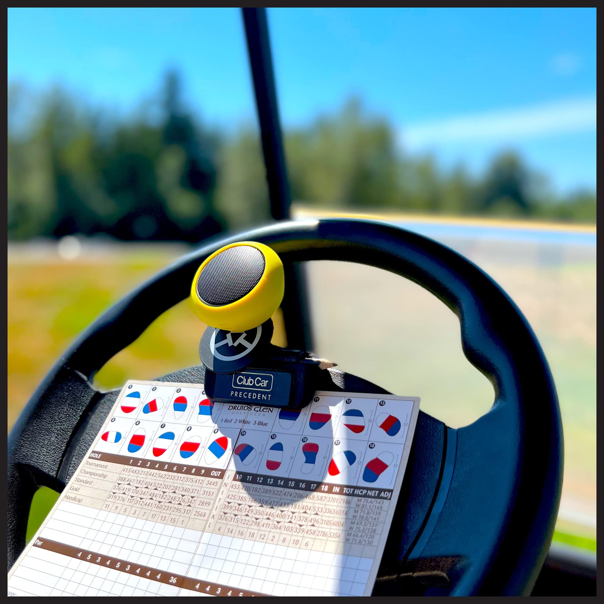 TecTecTec TEAM8 S Golf GPS Bluetooth Speaker - Smart Audible GPS Rangefinder & Wireless Speaker for Golfers - Perfect for On-Course Distance Measurement & Music Playback
