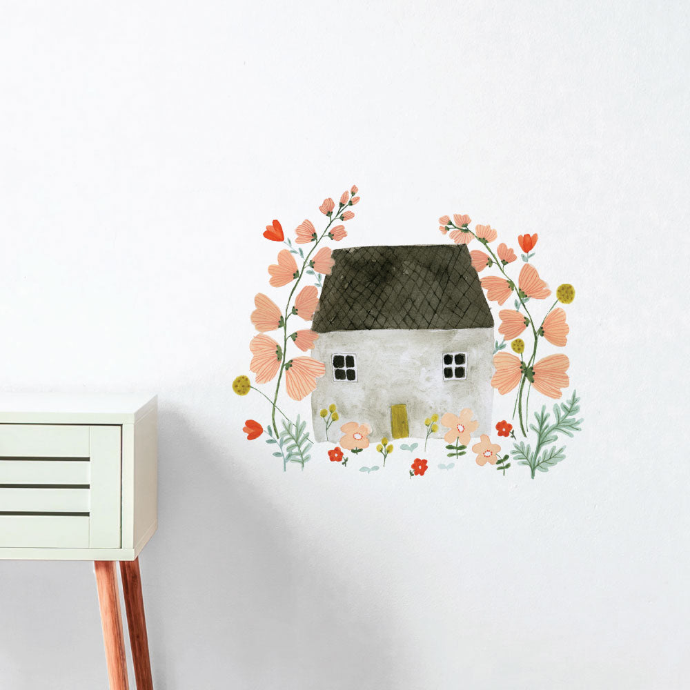 Adorable Spring Cottage Wall Decals - Peel and Stick Removable Wall Stickers for Home, Nursery, Bedroom Decor - Perfect for DIY Wall Art & Room Makeovers