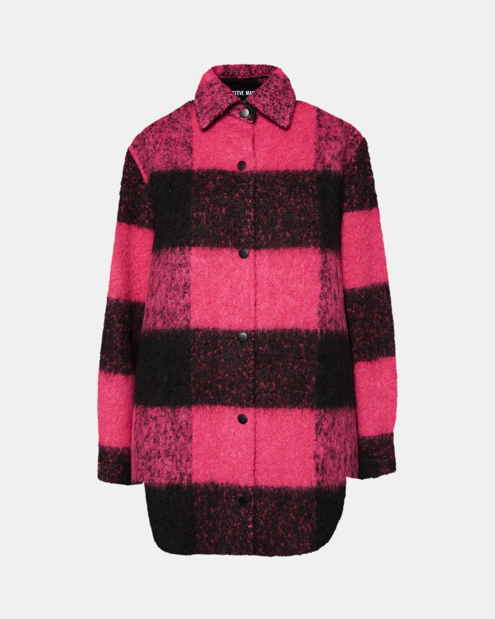 Eldridge Plaid Jacket for Women - Hot Pink Multi Color Tartan Coat - Perfect for Fall Fashion, Outdoor Activities & Casual Wear