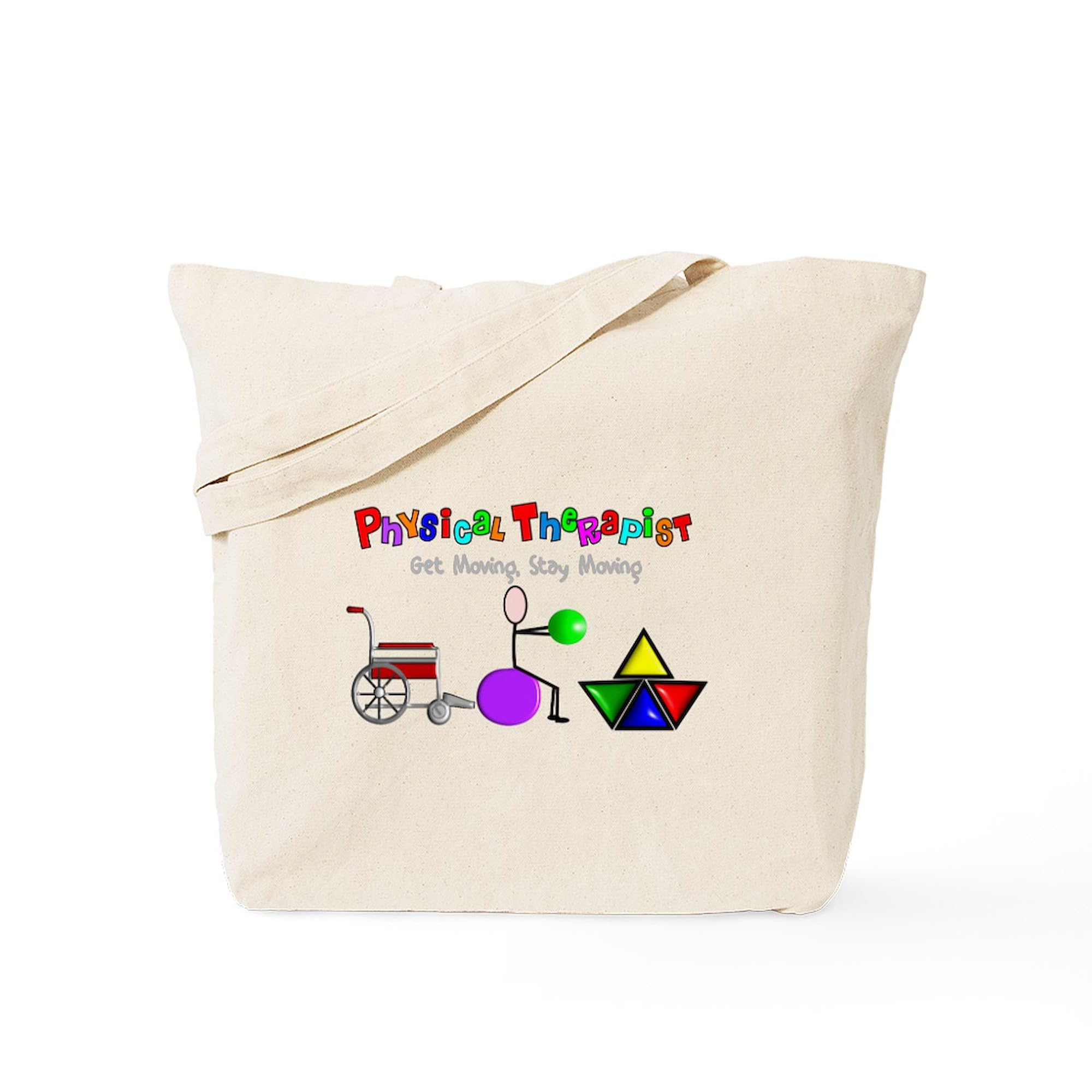 Physical Therapy Tote Bag - Natural Canvas Reusable Shopping Bag for Therapists & Students | Perfect for Work, Gym & Groceries