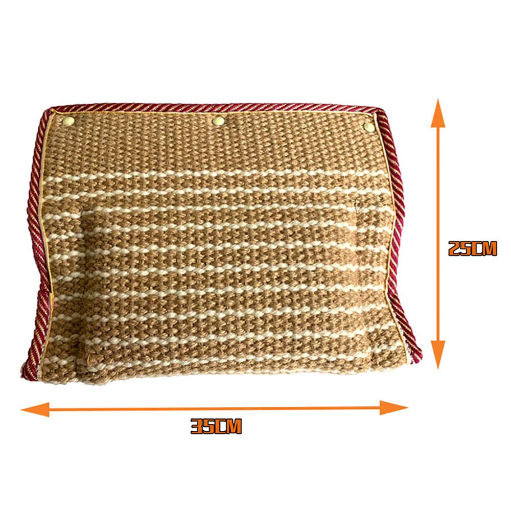 Durable Jute Wedge Tug Toy for Dog Training - 3 Comfortable Handles for K9 Schutzhund Work, Puppy Biting Pad & Play - Perfect for Bite Training, Tug-of-War & Interactive Play Sessions