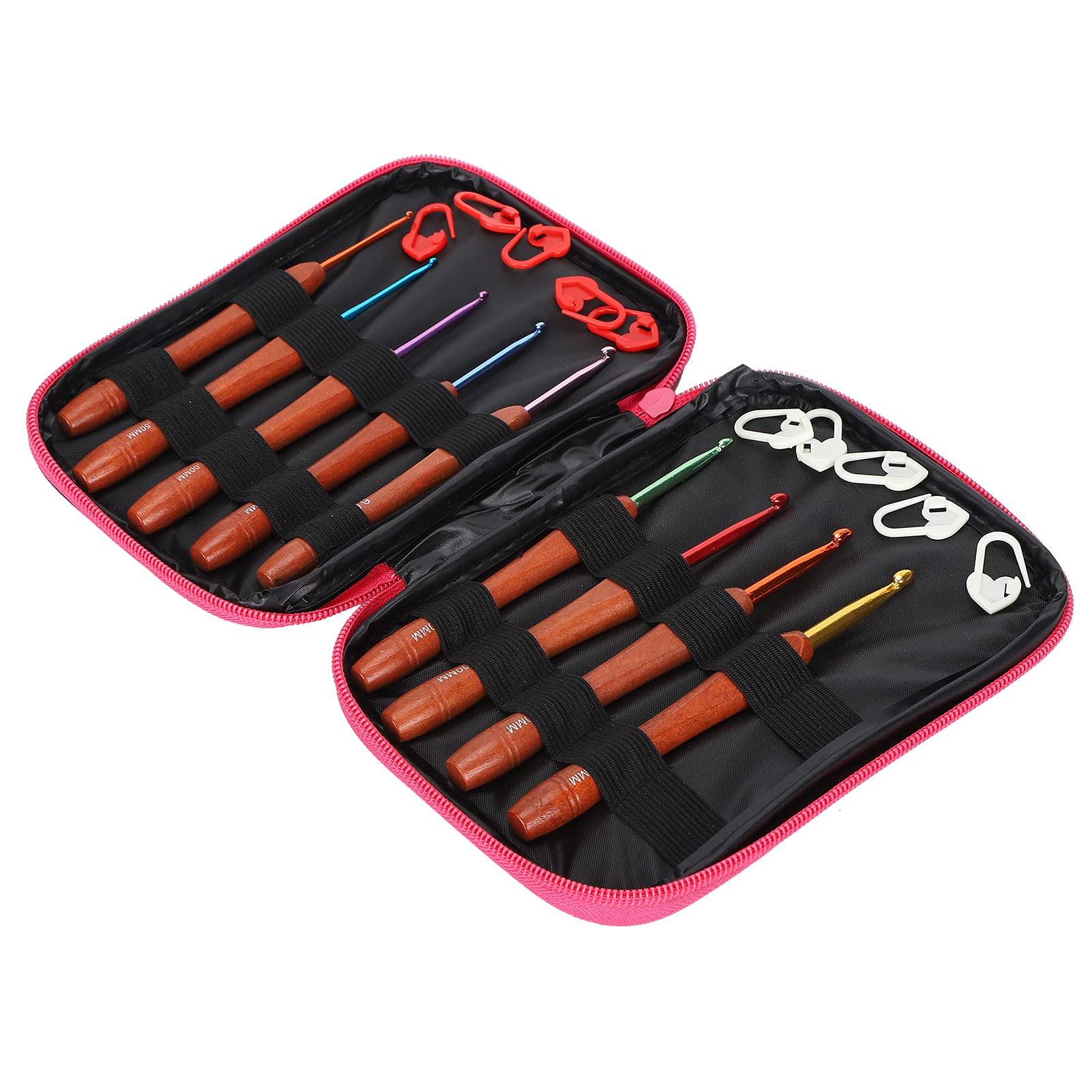 Premium Crochet Hooks Set with Stitch Markers - Complete Crochet Needles Kit for DIY, Knitting & Crafting - Perfect Gift for Crochet Enthusiasts (Great for Beginners, Amigurumi, Blankets & Home Decor Projects)