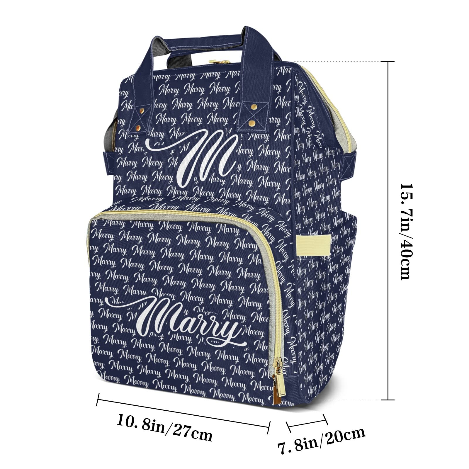 Custom Personalized Diaper Backpack - Large Capacity Waterproof Baby Bag for Boys & Girls with Name Embroidery | Fashionable Shoulder Bag for Moms | Perfect for Travel, Daycare & Everyday Use