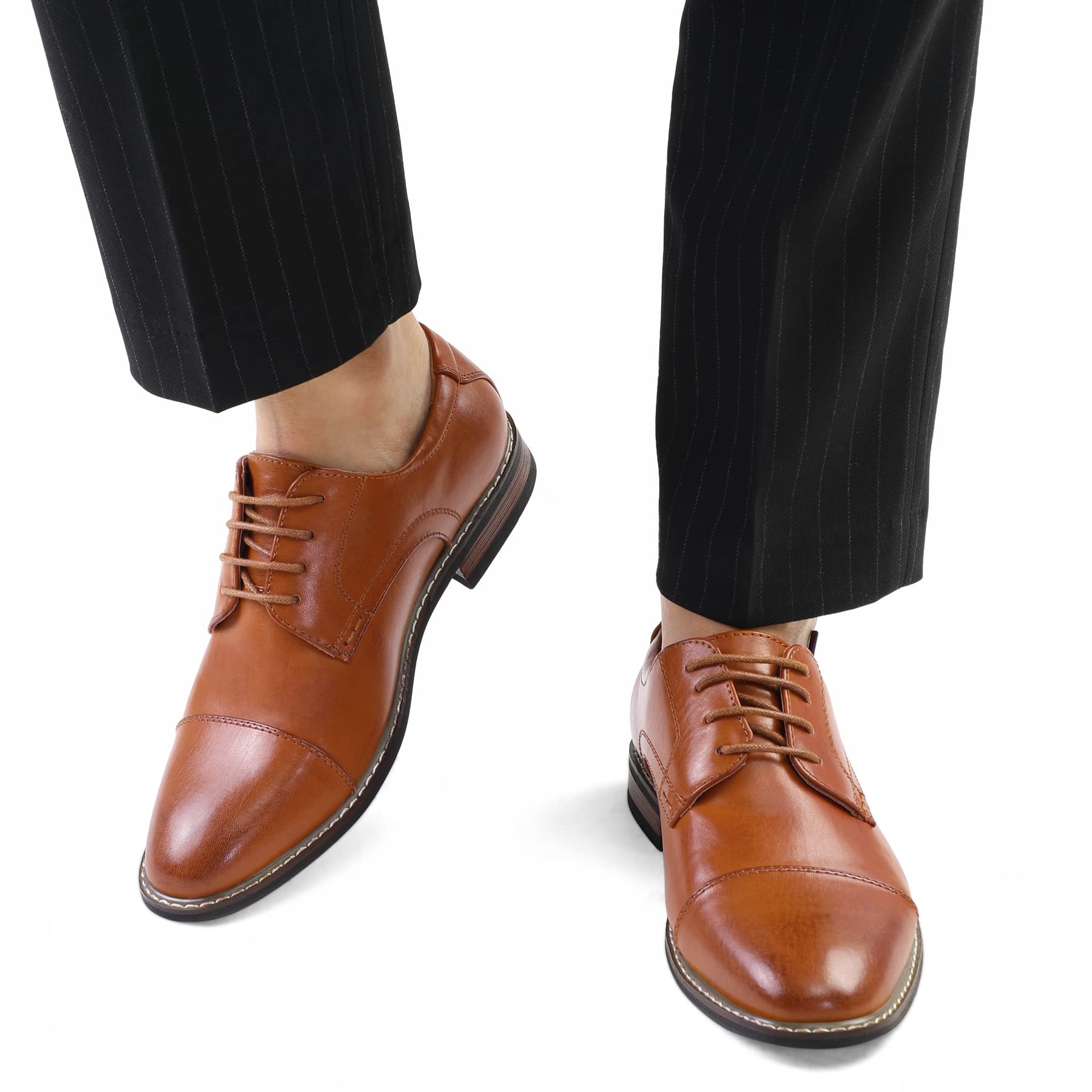 Men's Formal Dress Shoes | Classic Business Oxford Wingtip Lace-Up Shoes for Office, Wedding & Special Occasions