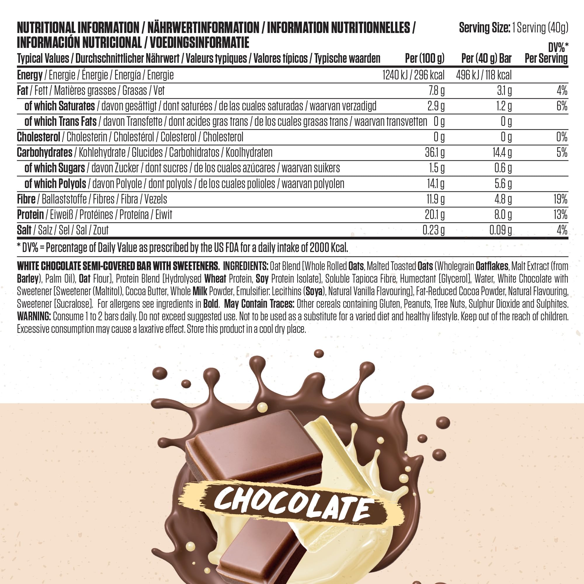 Applied Nutrition Bodyfuel Flapjack Protein Bar - 12 Pack (40g Each) | High Protein Snack for Gym, Workout & Energy Boost