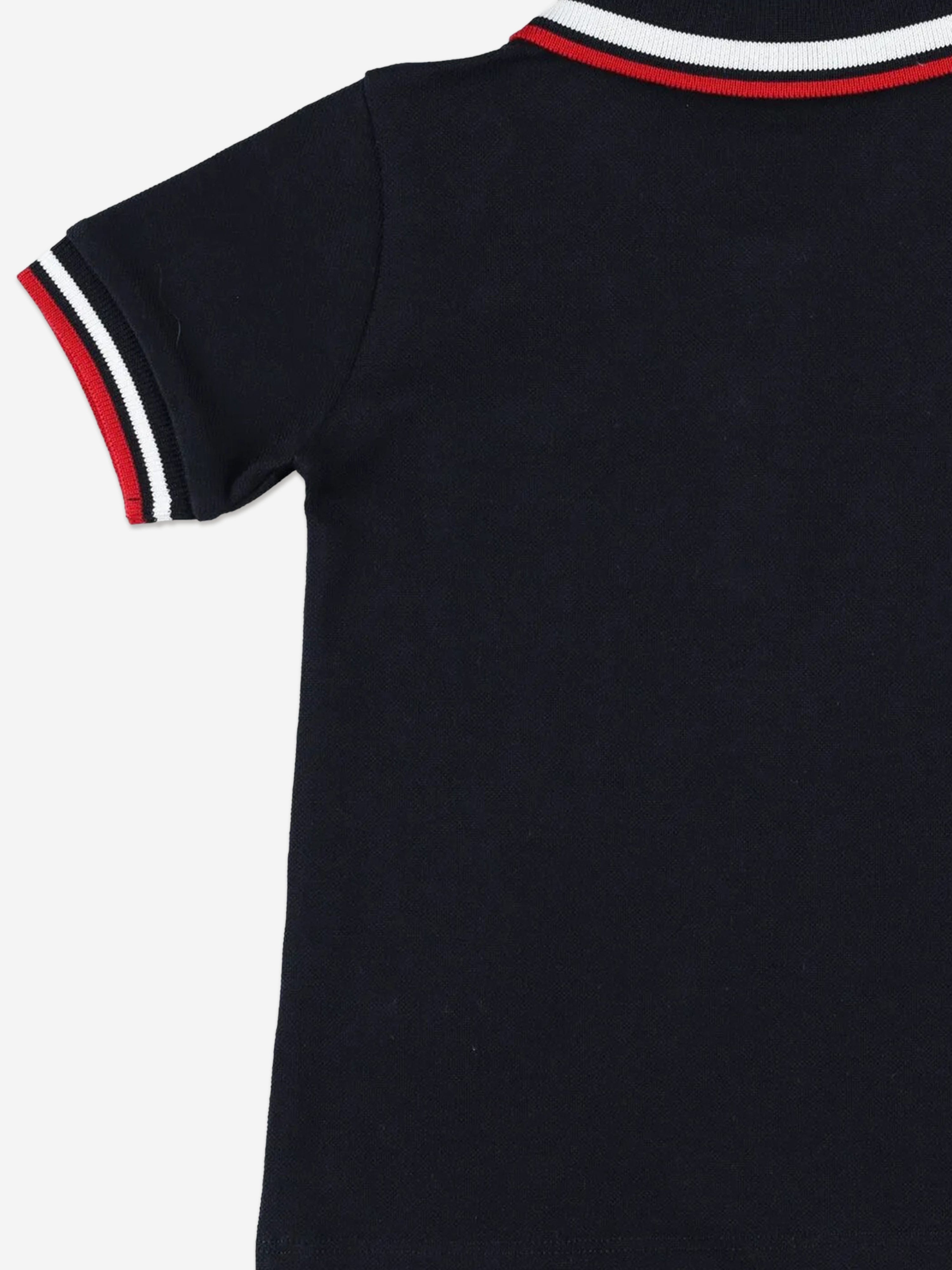 Baby Boys Navy Blue Logo Polo Shirt - Comfortable Cotton Short Sleeve Top for Casual Wear & Special Occasions