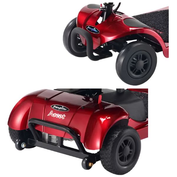 FreeRider USA FR Ascot 4 Wheel Mobility Scooter - Lightweight & Portable for Seniors & Adults - Perfect for Shopping, Travel & Outdoor Adventures