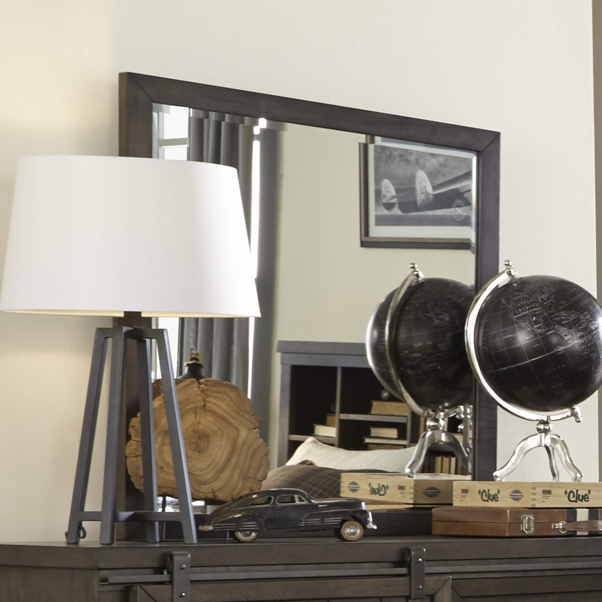 Liberty Furniture Industries 35.75 Inch Gray Wall Mirror - Elegant Full-Length Mirror for Bedroom, Living Room & Entryway Decor