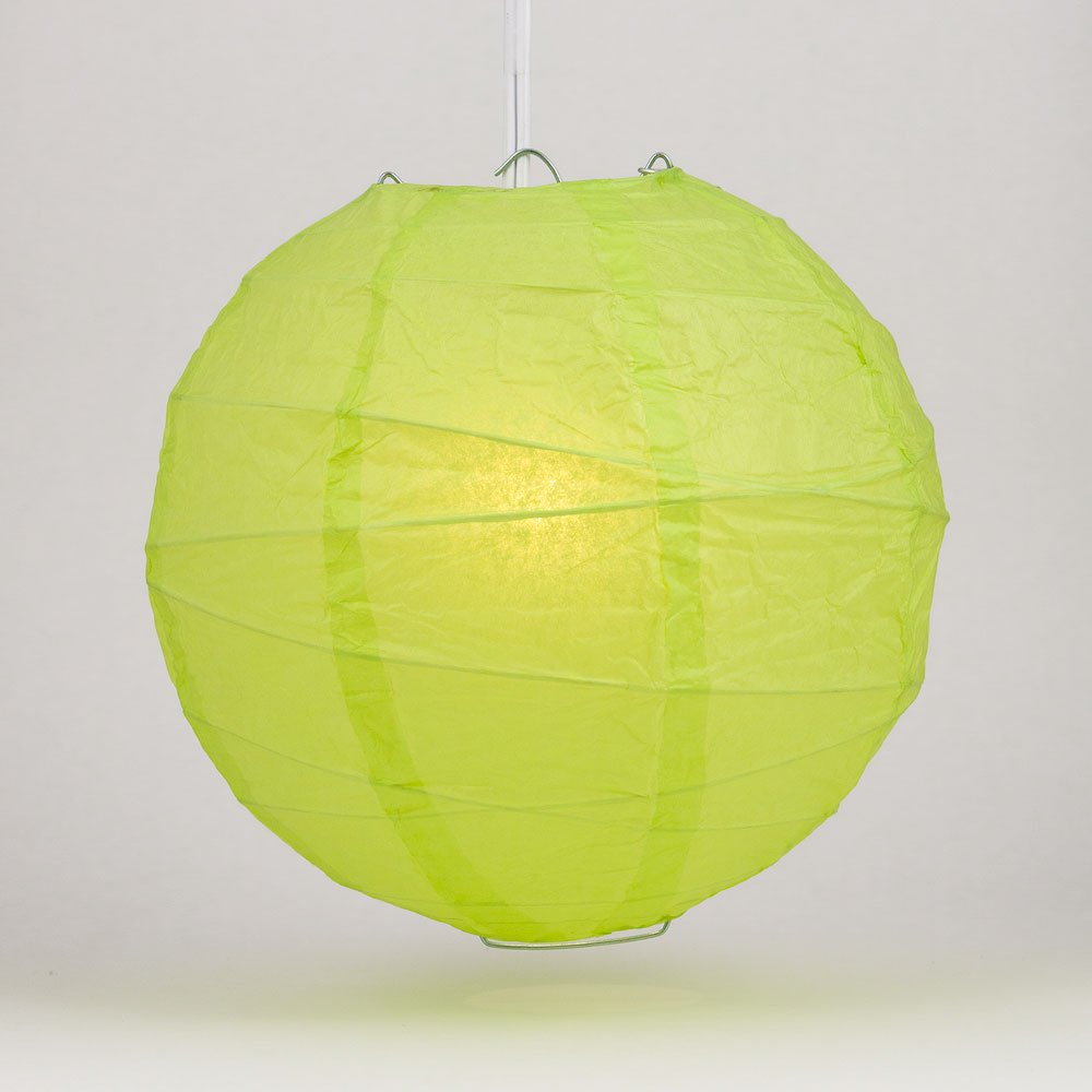 20-Inch Yellow-Green Rice Paper Lantern - Chinese Japanese Hanging Decoration for Home, Party & Wedding - Perfect for Indoor/Outdoor Events, Festivals & Asian-Themed Decor