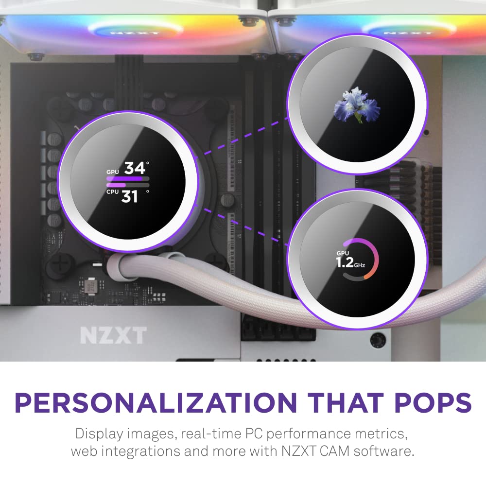 NZXT Kraken 240 RGB AIO Liquid CPU Cooler - 240mm Radiator with 1.54