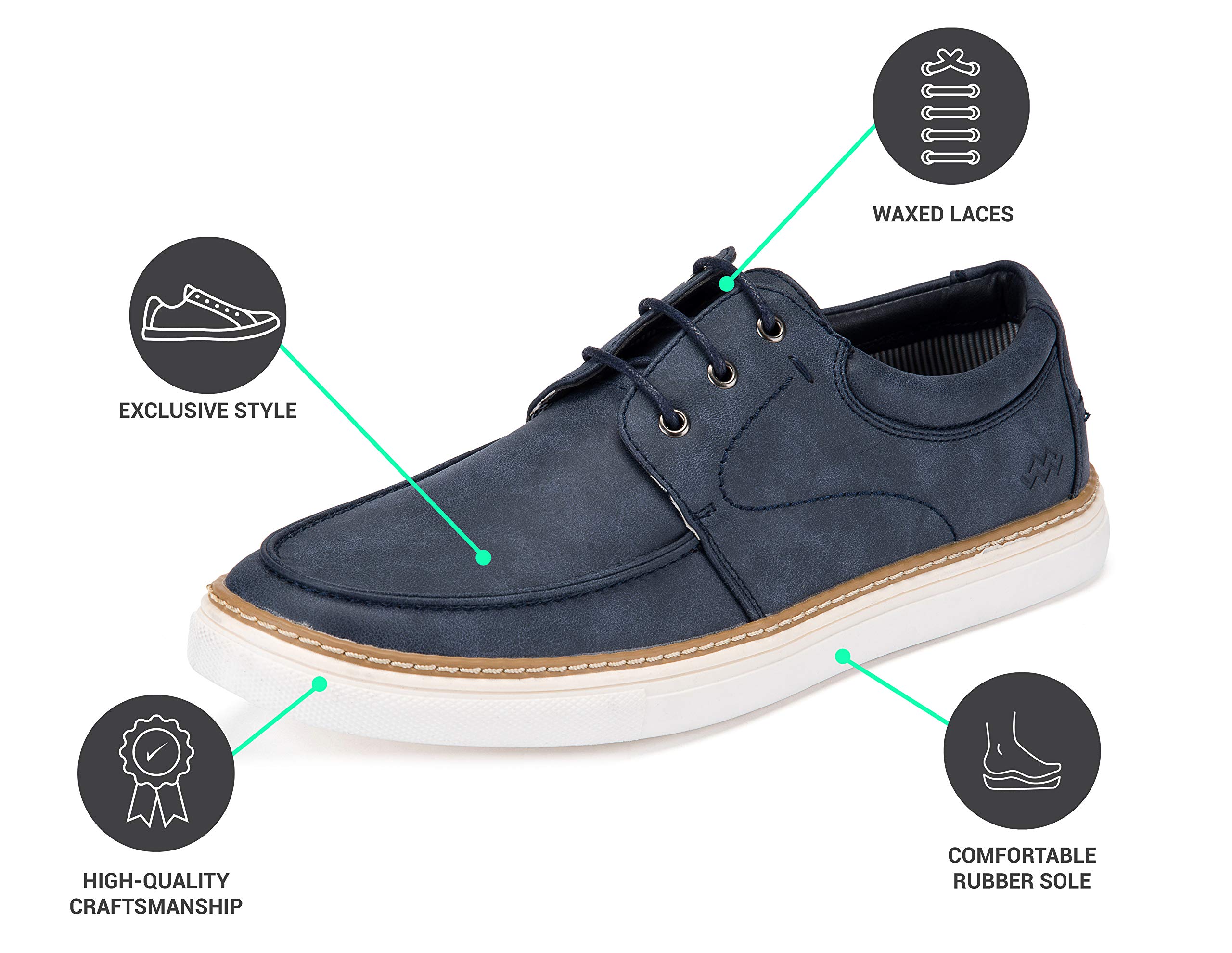 Mio Marino Men's Boat Shoes - Comfortable Casual Sneakers for Men | Perfect for Sailing, Walking & Everyday Wear