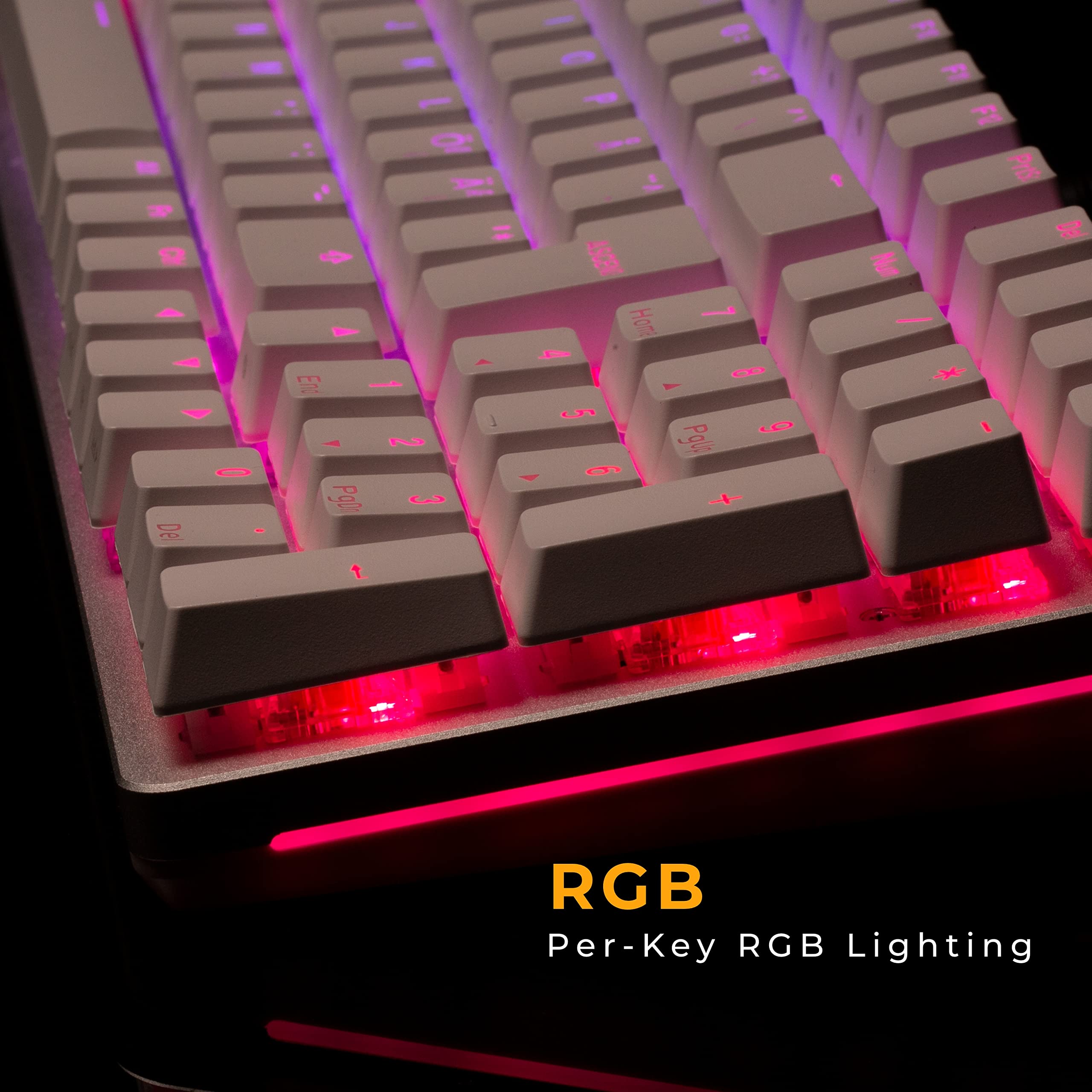 Glorious GMMK 2 Full Size (96%) Mechanical Gaming Keyboard - Aluminum Frame, Hot-Swappable, Double-Shot PBT Keycaps, Glorious Fox Switches, RGB Backlit, US QWERTY Layout - Pink | Perfect for PC Gaming, Office Work & Typing Enthusiasts
