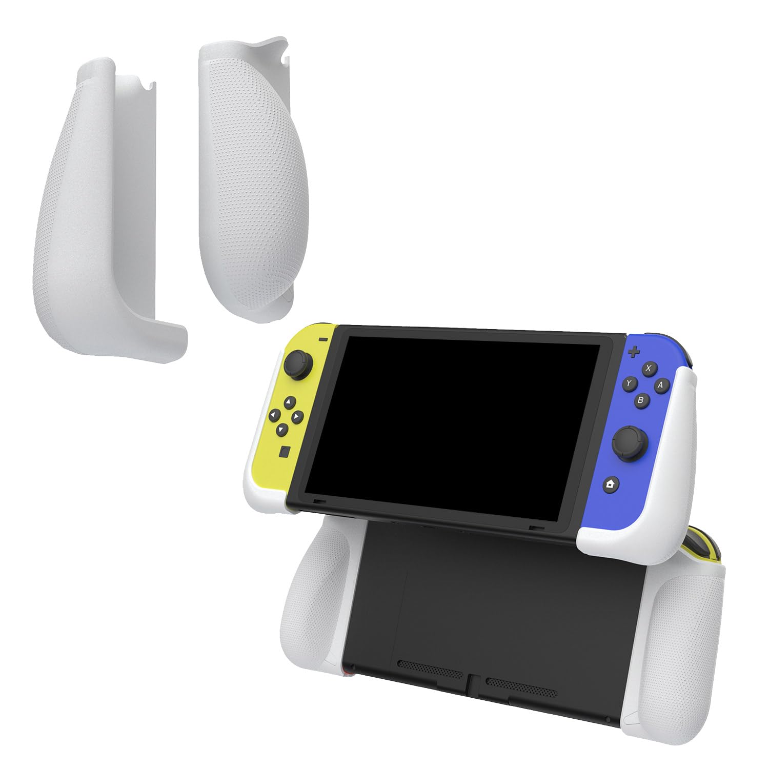 IFYOO SGSX1 Ergonomic Grip for Nintendo Switch Joy-Con Controllers - Comfortable White Grip Case for Enhanced Gaming Experience | Perfect for Long Play Sessions & Hand Fatigue Relief