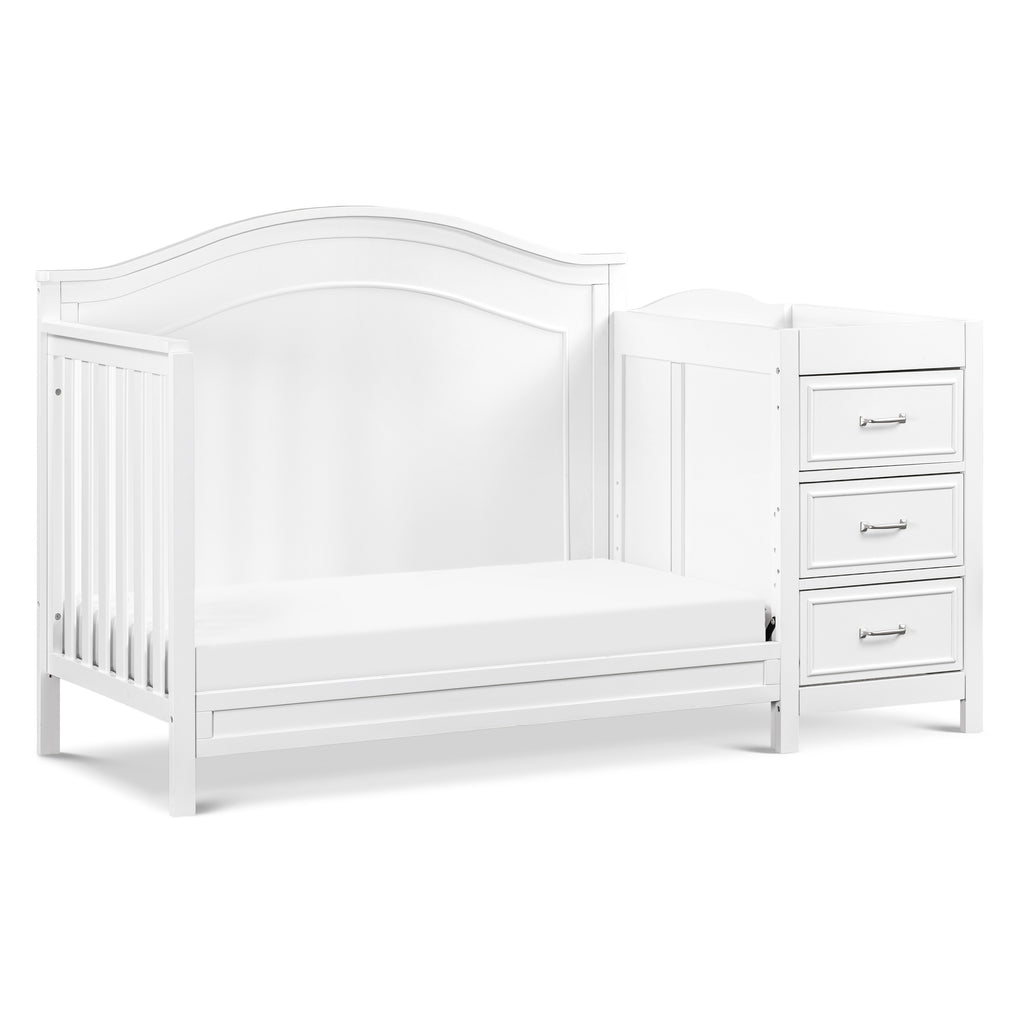 Charlie 4-in-1 Convertible Baby Crib with Changing Table - Nursery Furniture Set for Newborns to Toddlers | Perfect for Small Spaces & Modern Nurseries