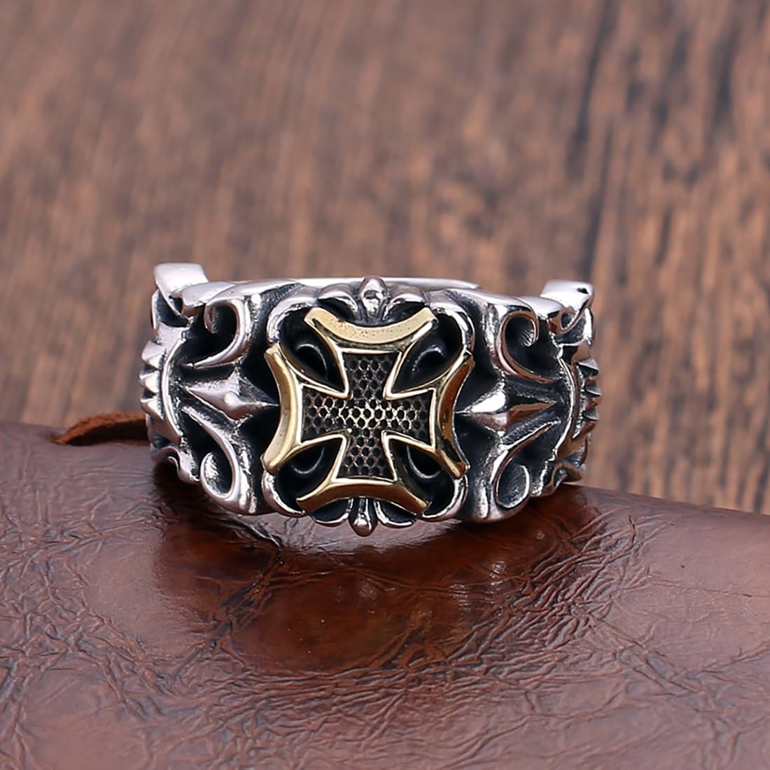 JWM Silver Plated Brass Adjustable Open Rings for Men & Women - Fashion Jewelry Gift with Exquisite Packaging - Perfect for Weddings, Parties & Everyday Wear