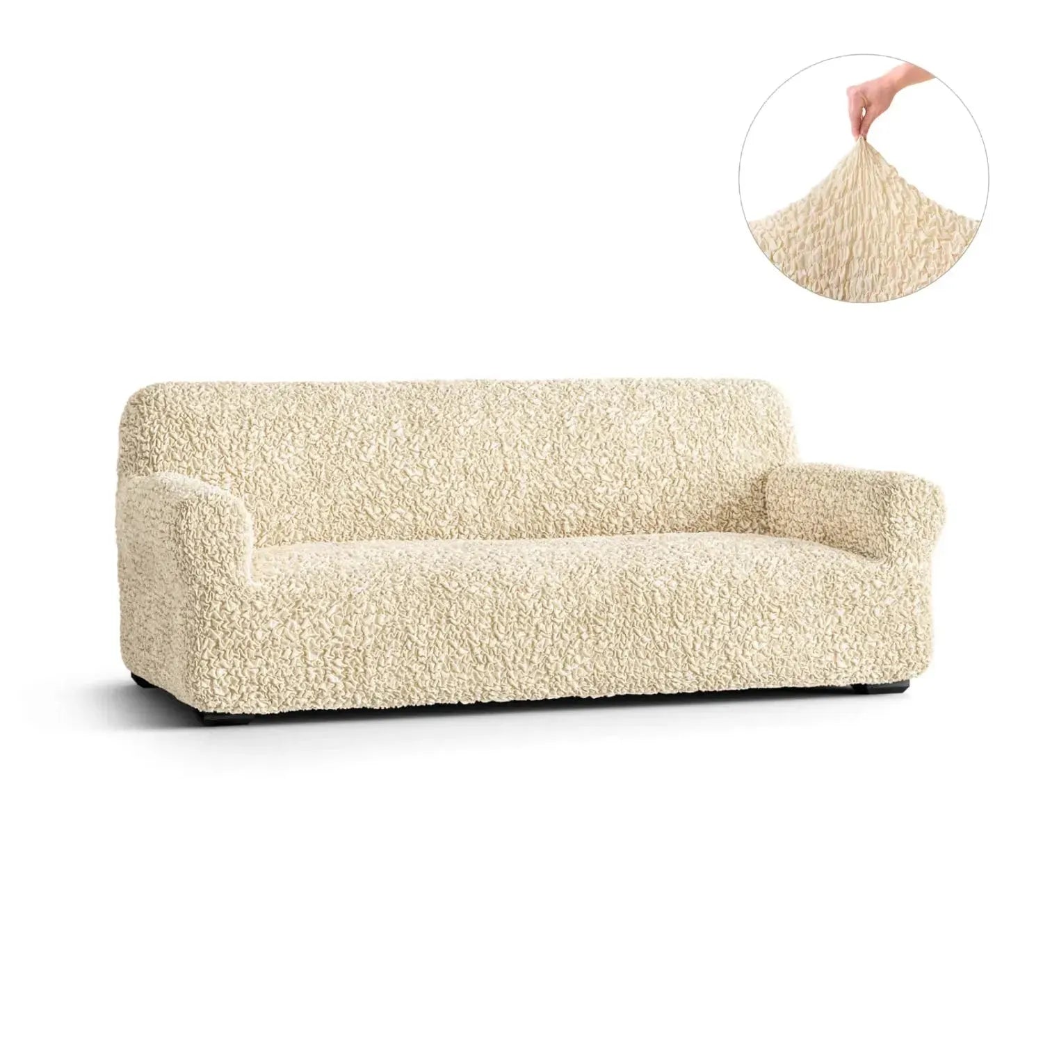 3 Seater Sofa Slipcover - Fuco Cotton Collection | Durable & Stylish Couch Cover for Living Room, Office, or Dorm