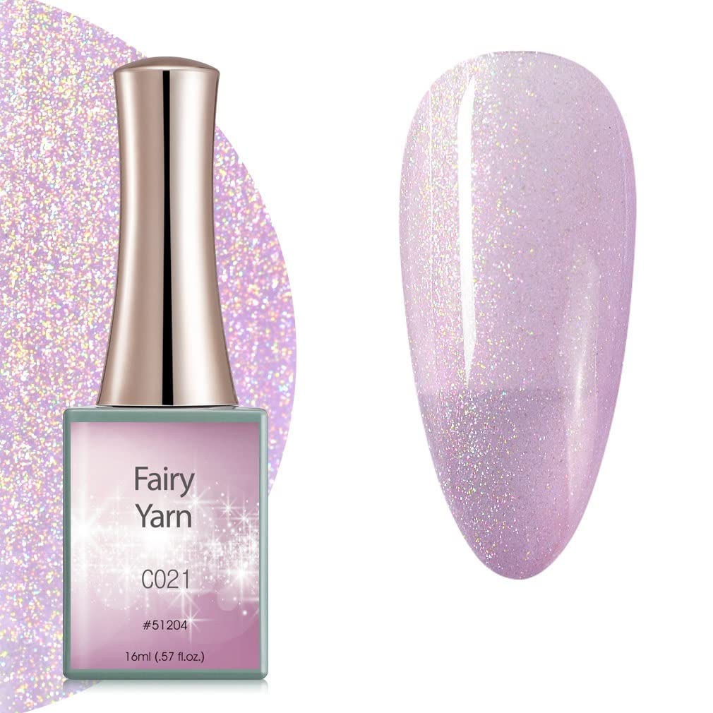 CANNI 16ml Large Bottle Fairy Yarn Series Gel Nail Polish - Shining Soak Off UV/LED Gel Varnish (Color C021) - Long Lasting Manicure for Salon & Home Nail Art