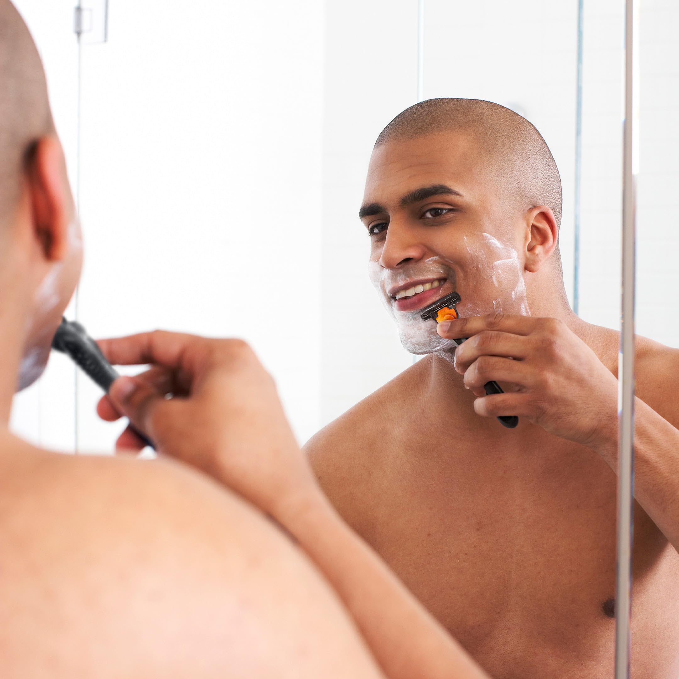 BIC Comfort 3 Refillable Razor Cartridges for Men - 3 Blade Disposable Razors for Sensitive Skin - Smooth & Comfortable Shave - 14 Refill Cartridges - Perfect for Travel, Gym & Daily Grooming Routine
