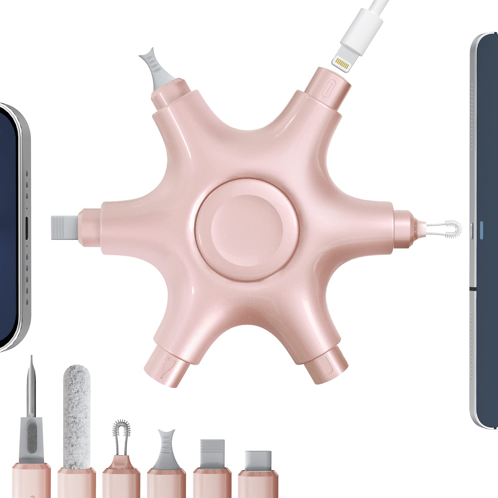 Multi-Function Electronic Cleaning Kit for iPhone, AirPods, iPad, Earbuds & Type-C Ports - Clean Charging Ports, Speakers & Fix Bad Connections | Perfect for Home, Office & Travel Use