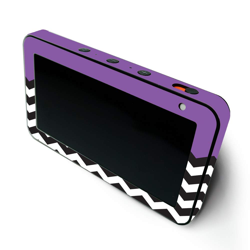 MightySkins Protective Vinyl Wrap for Amazon Echo Show 5 (Gen 1 & Gen 2) - Purple Chevron Design | Easy to Apply & Remove | Made in USA | Perfect for Home, Office & Personalized Decor